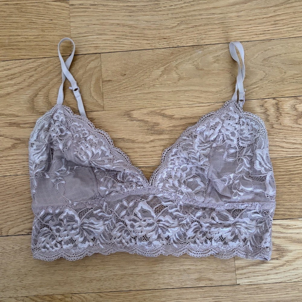 Nude Lace Longline Bralette